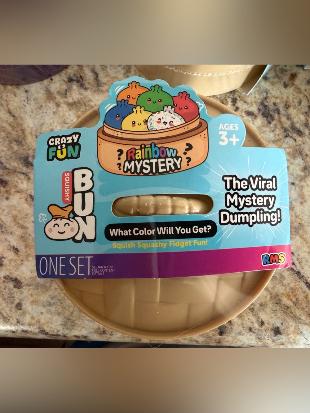 Rainbow Mystery Dumpling Squishy Toy - Beige